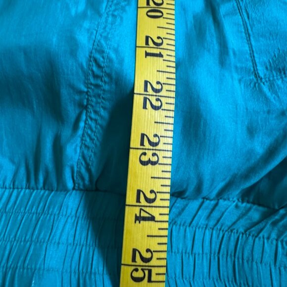 Vintage 1980’s EVR 100% Silk Bomber Jacket, Teal w/ Gold Beads, Lined, Size XL - Picture 5 of 9